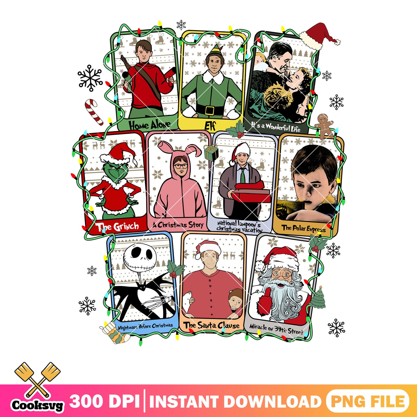 Miracle on 34th street christmas png, jack skelington png, christmas png