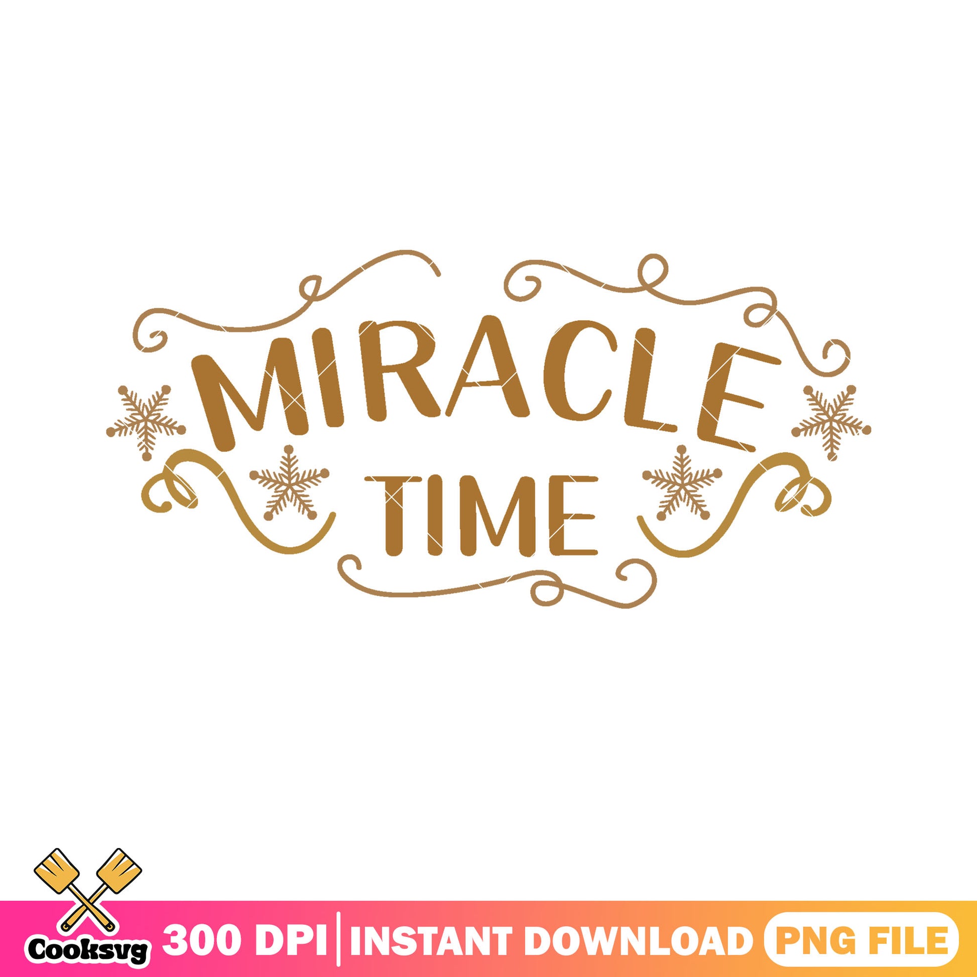 Miracle time christmas  png, xmas decorations png, christmas gifts png