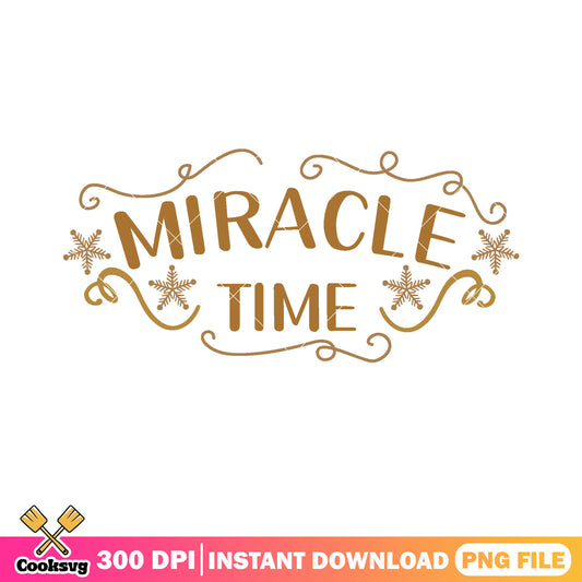 Miracle time christmas  png, xmas decorations png, christmas gifts png