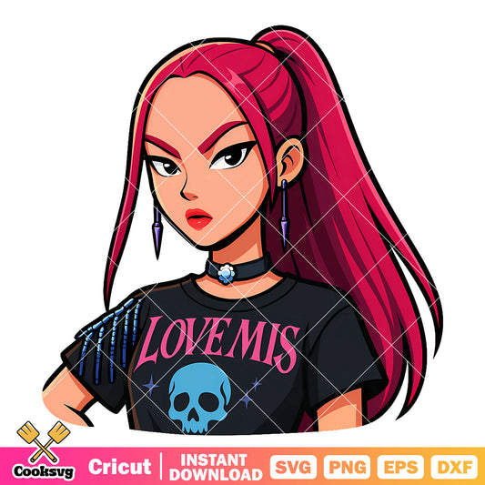 Mira profile photo svg, mira huntrix svg, huntrix member svg