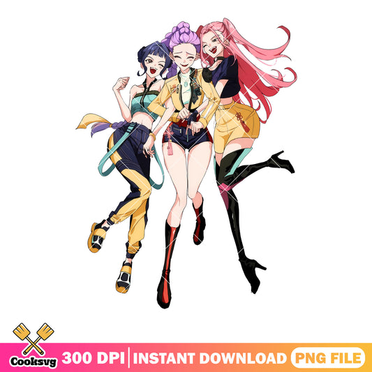 Mira rumi zoey anime pose png, girls pose png, kpop anime png