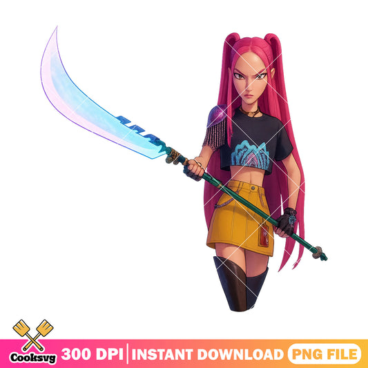 Mira with weapon png, mira huntrix png, kpop demon hunters png