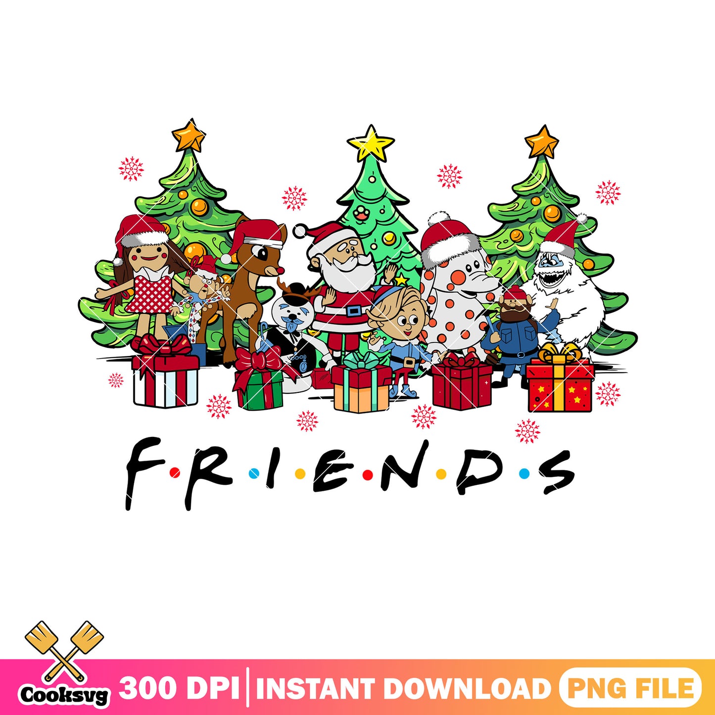 Misfit toys friends png, decor picture christmas png, card friends png