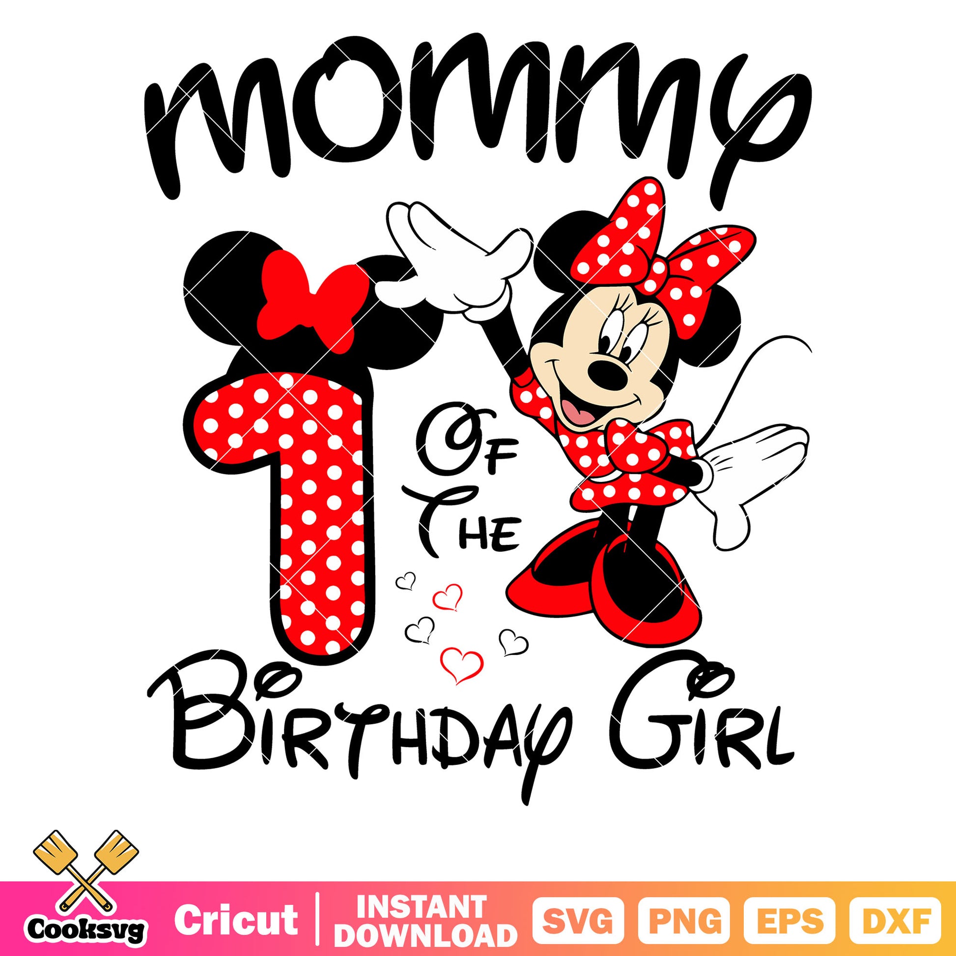 Mommy 1st of the birthday girl minnie svg, minnie mom svg, disney birthday svg