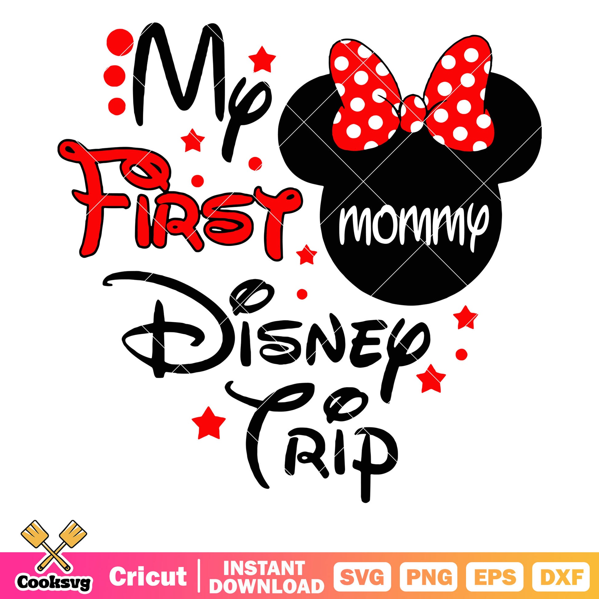 Mommy my first disney trip minnie svg, minnie mom svg, disney birthday svg