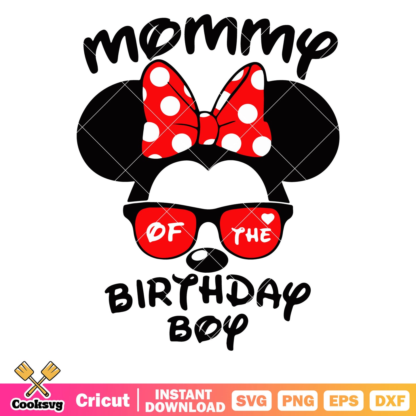 Mommy of the birthday boy minnie disney svg, minnie mom svg, disney birthday svg