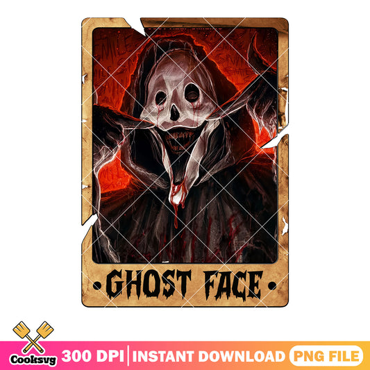 Monster ghost face png, bloody mouth png, scream movies png