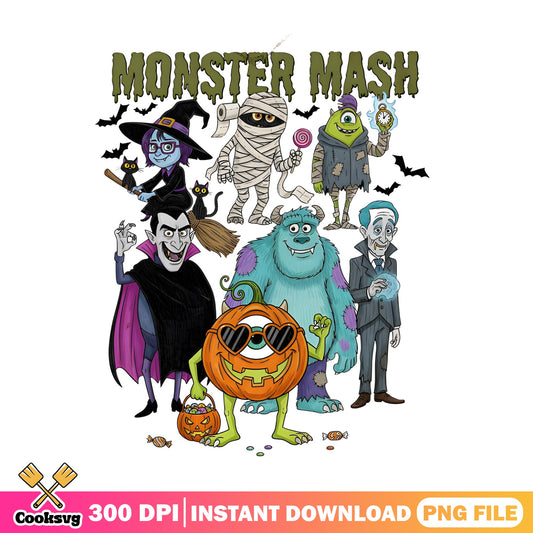 Monsters Inc Halloween PNG, Monster Mash PNG, Disney Halloween PNG