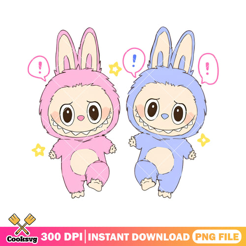 Monsters labubu design png, labubu bf png, labubu love png