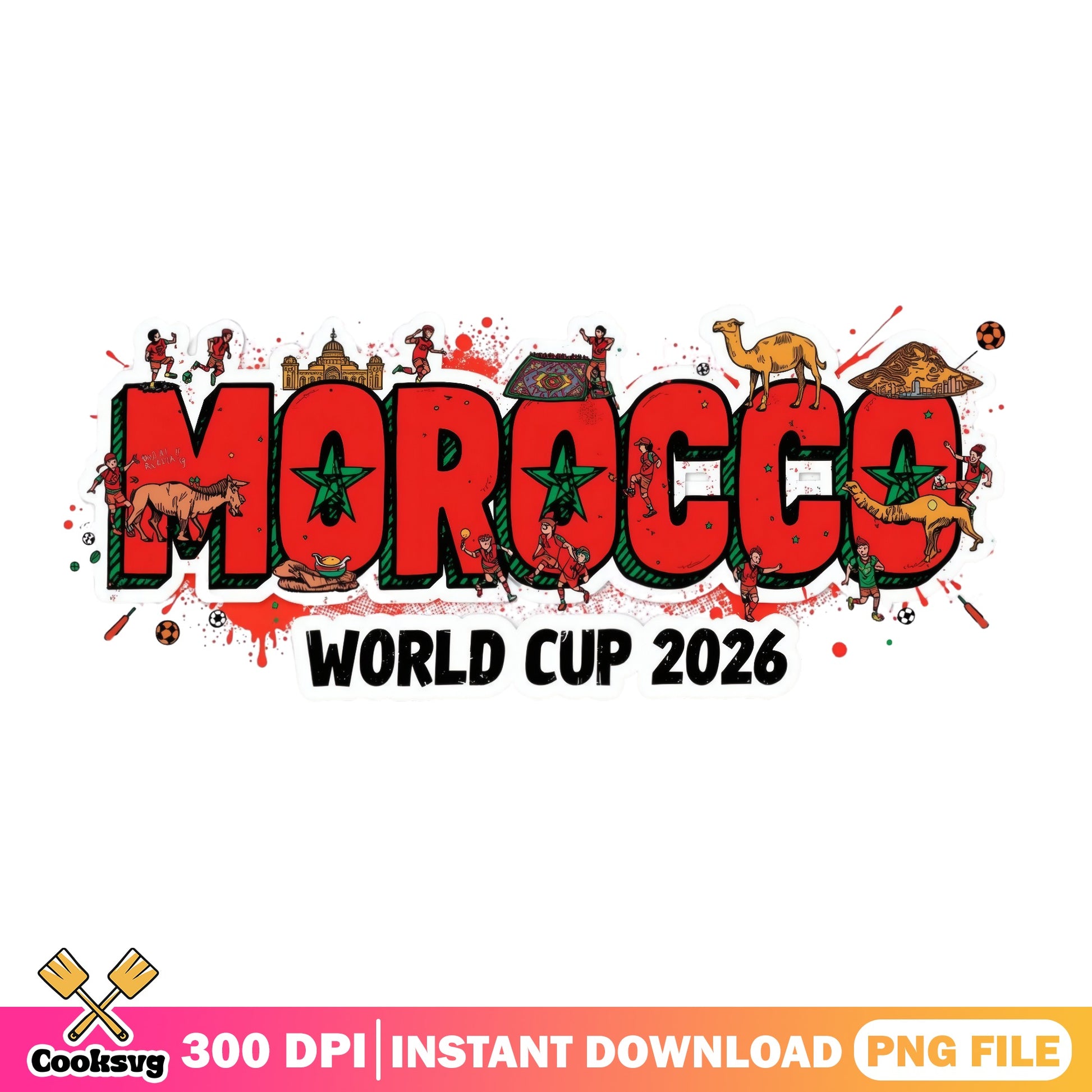 Morocco World Cup 2026 PNG, Soccer Fan Shirt, Football PNG