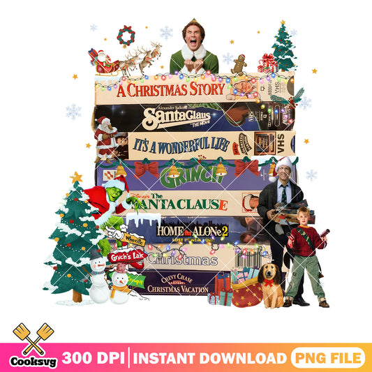 Movie for christmas night png, christmas tree png, christmas gifts png