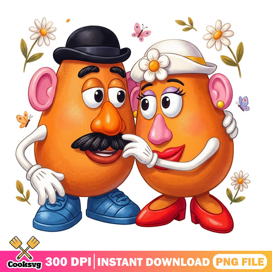 Mr And Mrs Potato Head Couple PNG, Toy Story PNG, Disney PNG