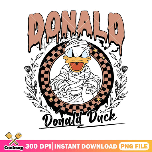 Mummy donald design png, disney donald png, halloween spirit png