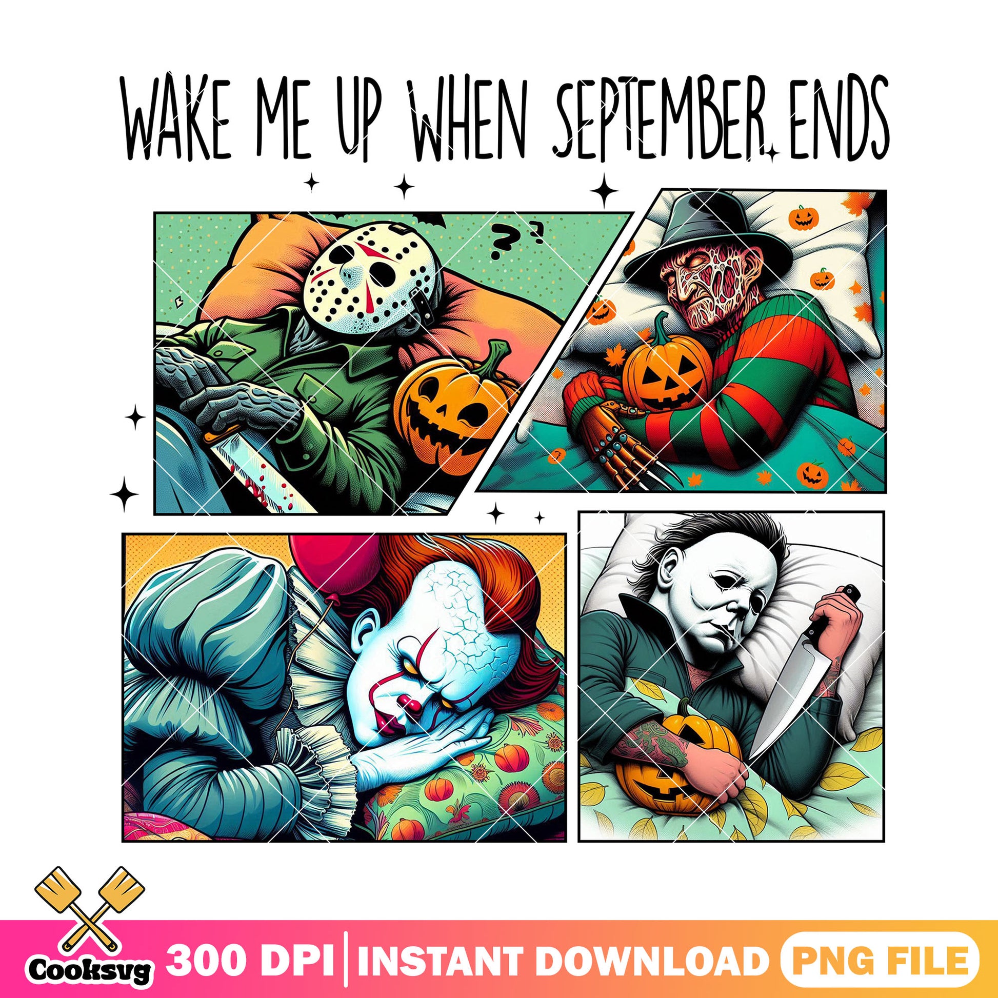 Murderers sleeping design png, halloween day png, horror murderer png
