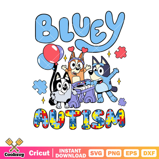 Music bluey autism svg, bluey friends svg, bluey music svg, bluey party​ svg