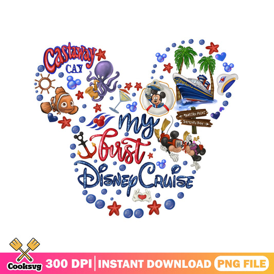 My First Disney Cruise PNG, Mickey Mouse Castaway Cay PNG, Disney PNG