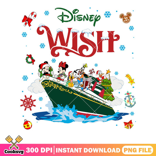My cruise xmas wish png, disney wish png, merry christmas png