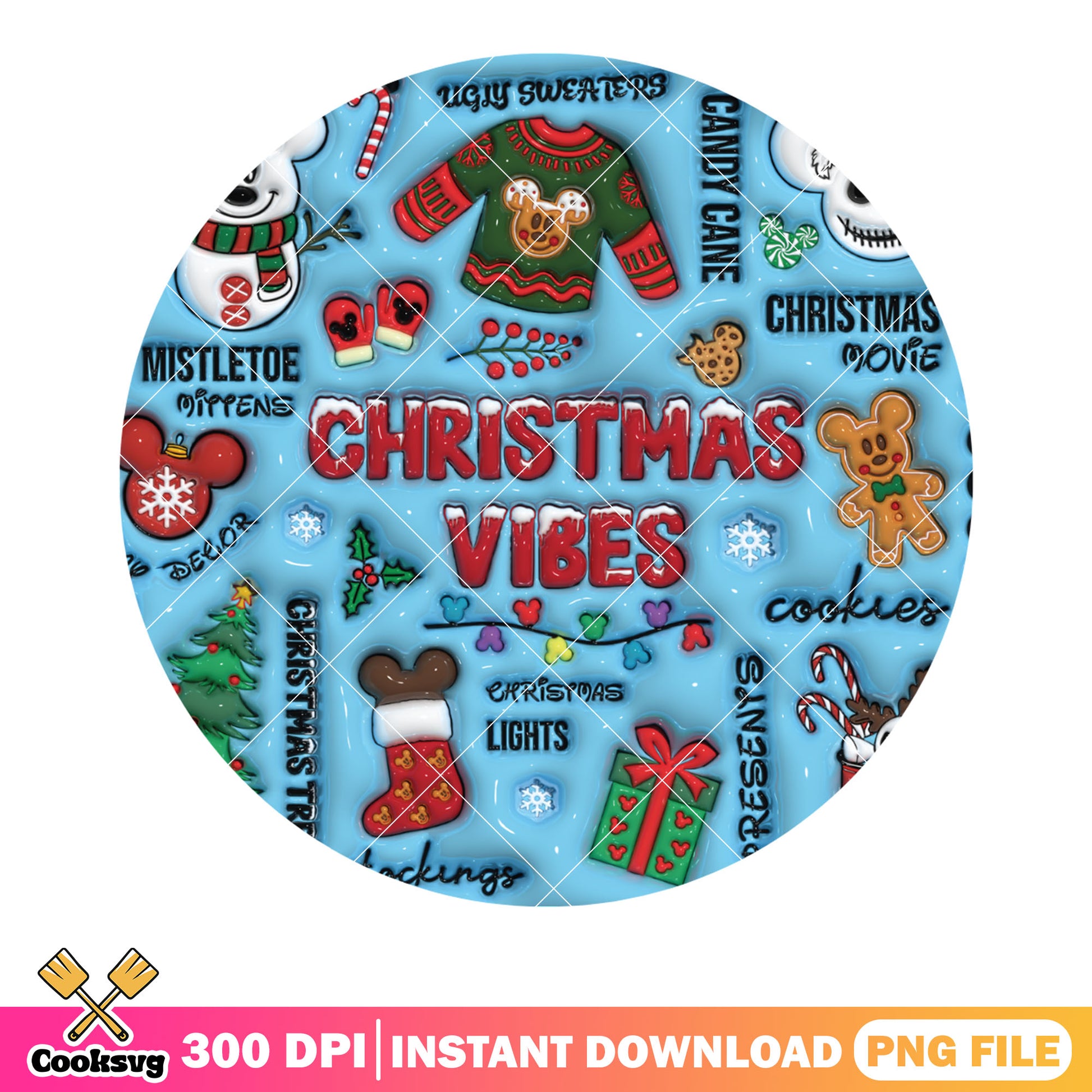 My disney christmas png, christmas poster​ png, christmas lights png