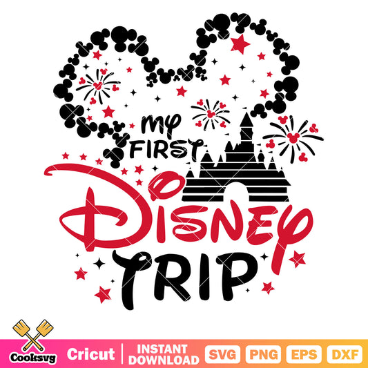 My first disney trip mickey castle svg, mickey castle svg, disney trip svg