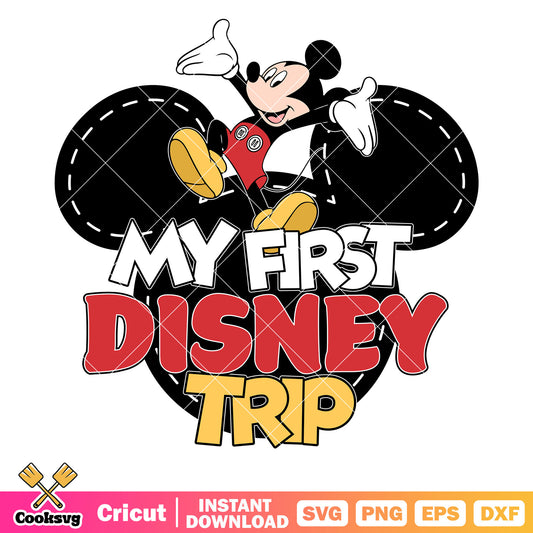 My first disney trip mickey head designs vg, mickey head svg, my first disney trip svg