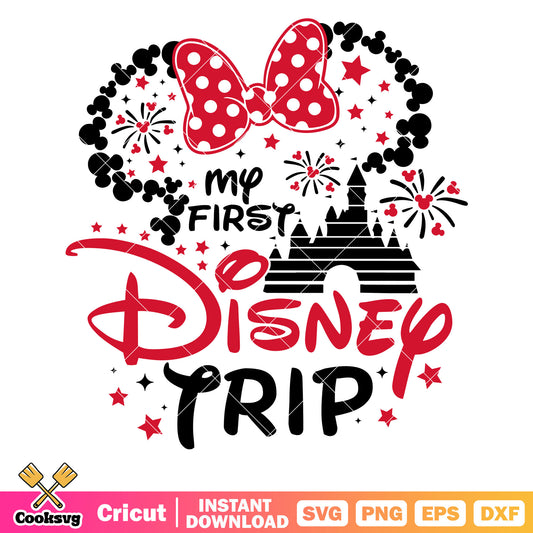 My first disney trip minnie castle svg, minnie castle svg, disney trip svg