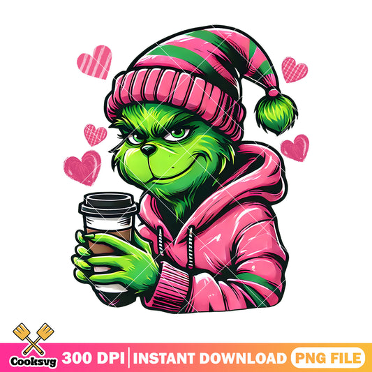 My grinch era style png, grinch custome png, christmas movie png