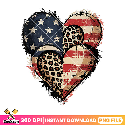 My heart is america png, love america png, america heart png