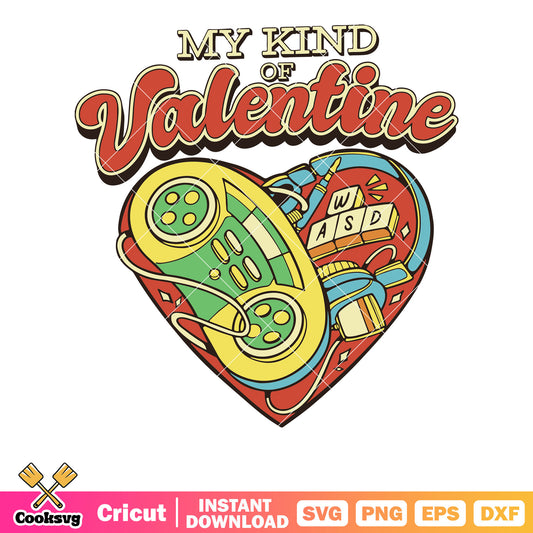 My kind of valentine game svg, valentines games​ svg, love valentine svg