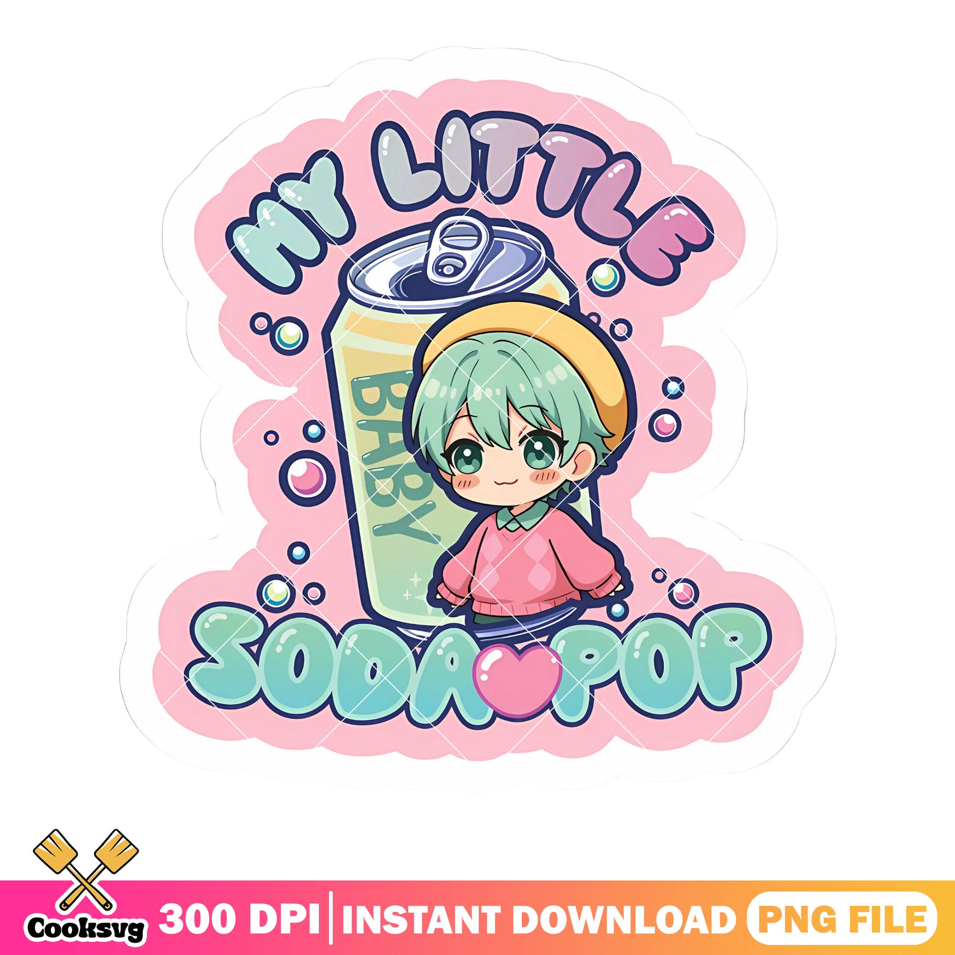 My little baby soda pop logo png, baby soda pop png, chibi jimin png