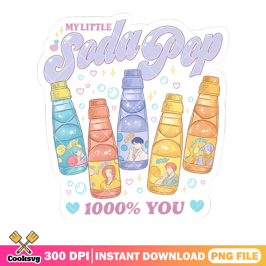 My little soda pop anime png, soda poster png, soda boy kpop png