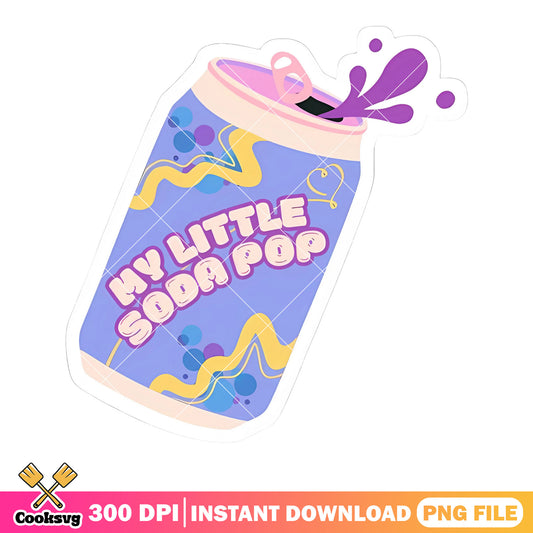 My little soda pop logo png, soda pop sticker png, sticker soda png