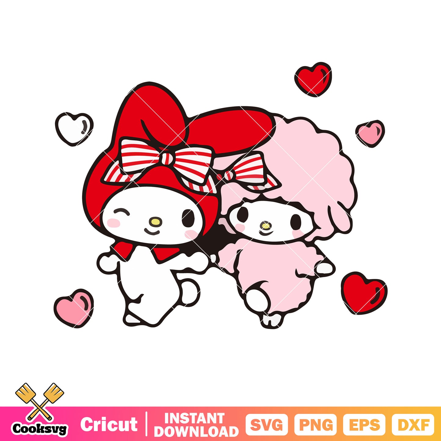 My melody and friends cartoon svg, my melody sanrio svg, cartoon sanrio svg