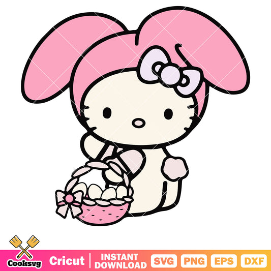 My melody eaters design svg, my melody svg, easter day​ svg