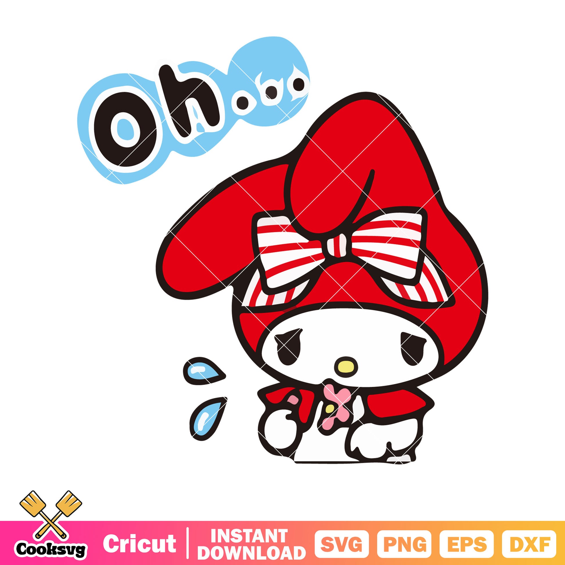 My melody oh cartoon svg, my melody sanrio svg, sanrio cartoon svg