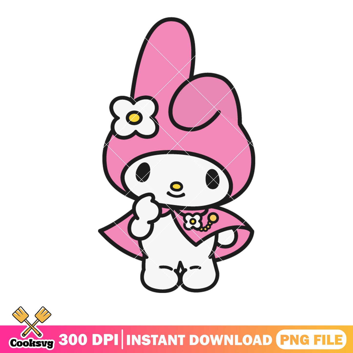 My melody pink vibes png, my melody png, hello kitty png