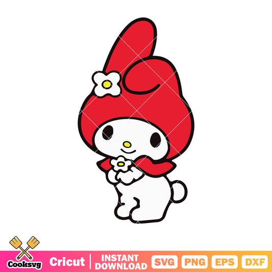 My melody red vibes cartoon svg, my melody sanrio svg, cartoon sanrio svg