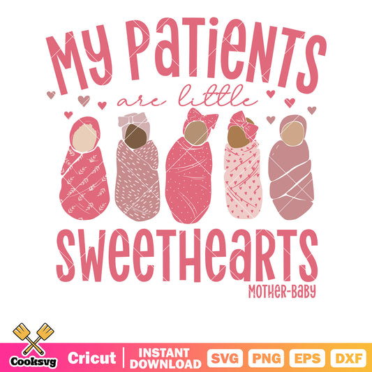 My patiens sweethearts valentine svg, pink valentino​ svg