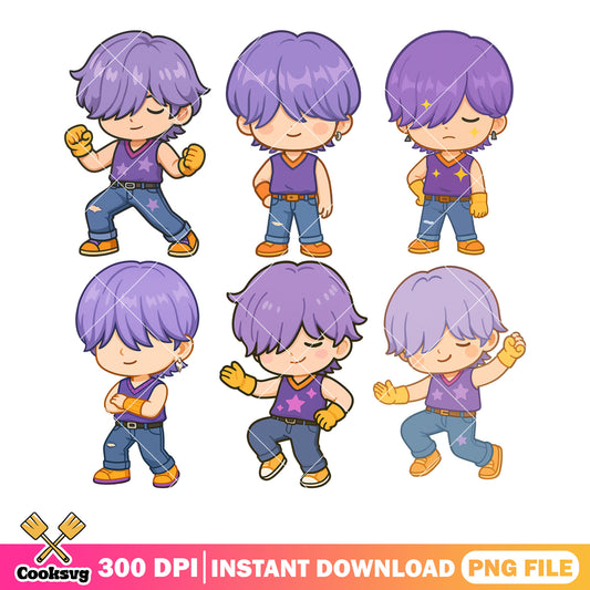 Mystery pose png bundle, mystery kpop png, saja boys band png