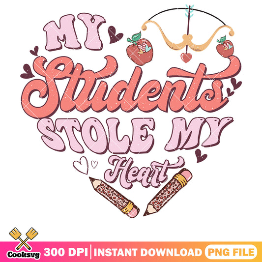 My students stole my heart love png, love valentine png