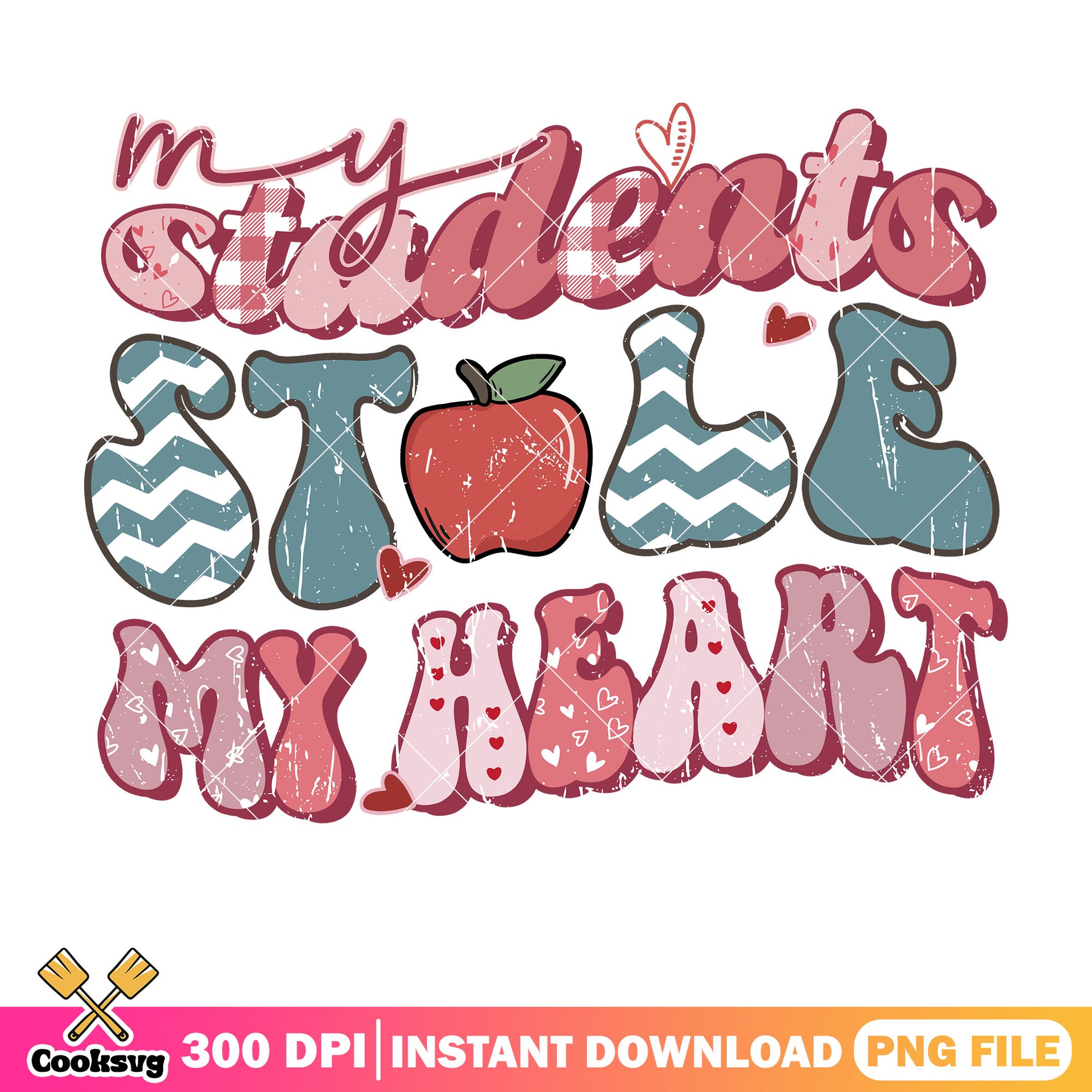 My students stole my heart png file, love valentine png