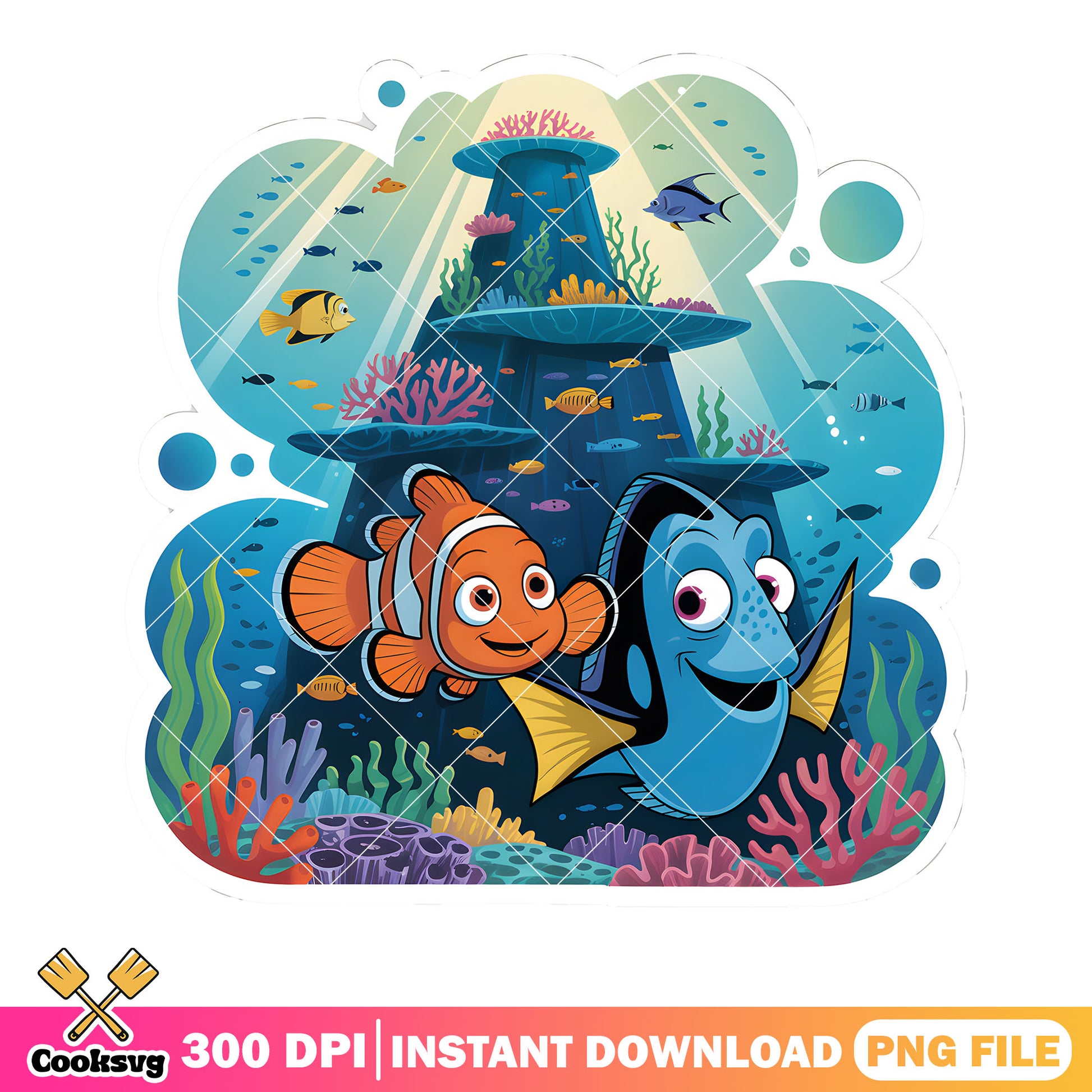 NEmo and dory coral home png, dory finding nemo​​ png, disney character png