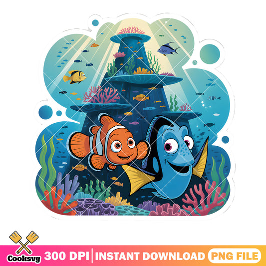 NEmo and dory coral home png, dory finding nemo​​ png, disney character png