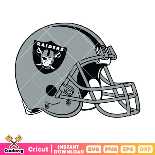 NFL grey helmets fooball svg, nfl teams svg, lv raiders svg