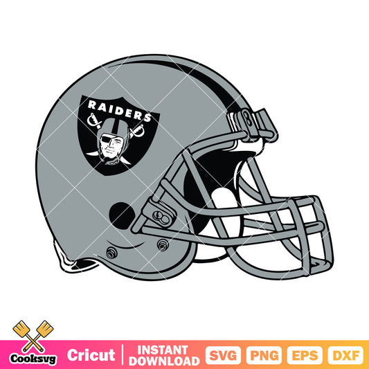 NFL grey helmets fooball svg, nfl teams svg, lv raiders svg