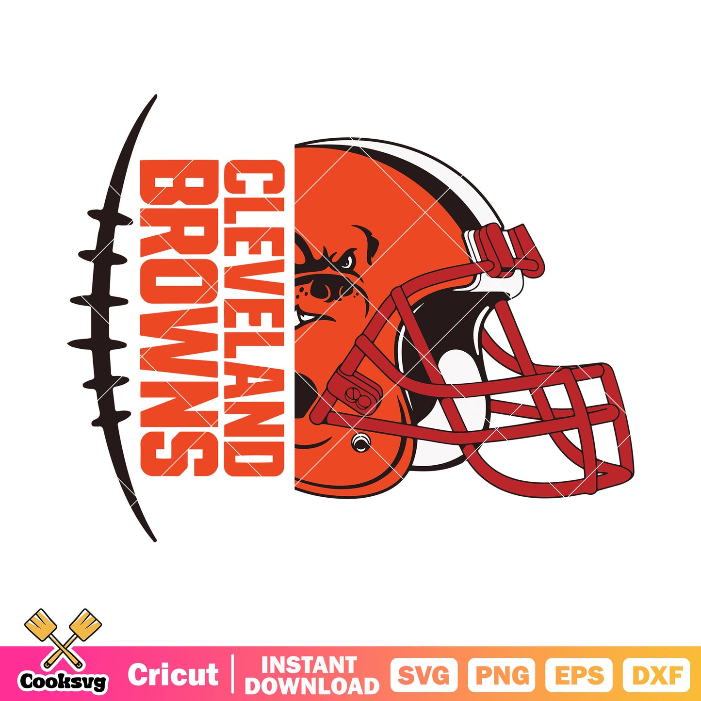 NFL logo cleveland svg, afc north football svg, nfl football​ team svg