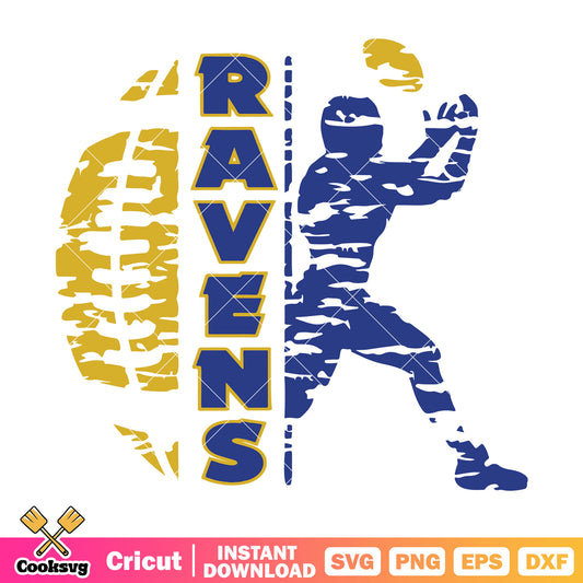 NFL player ravens svg. american football​ svg, baltimore ravens svg
