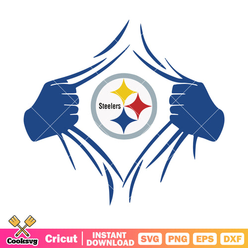 NFL steel costume superman svg, NFL steelers svg, pittsburgh svg