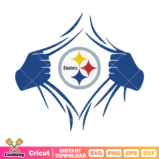 NFL steel costume superman svg, NFL steelers svg, pittsburgh svg