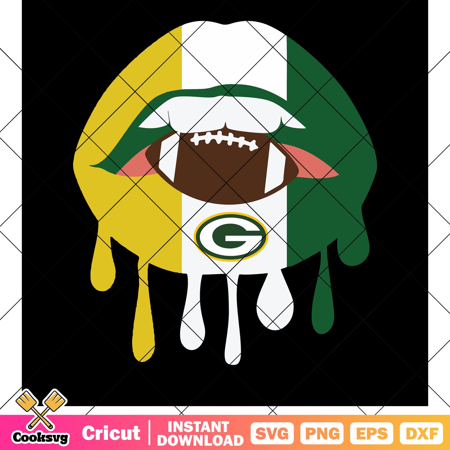 NFL wilson ball G svg, north afc svg, green bay packers​ svg