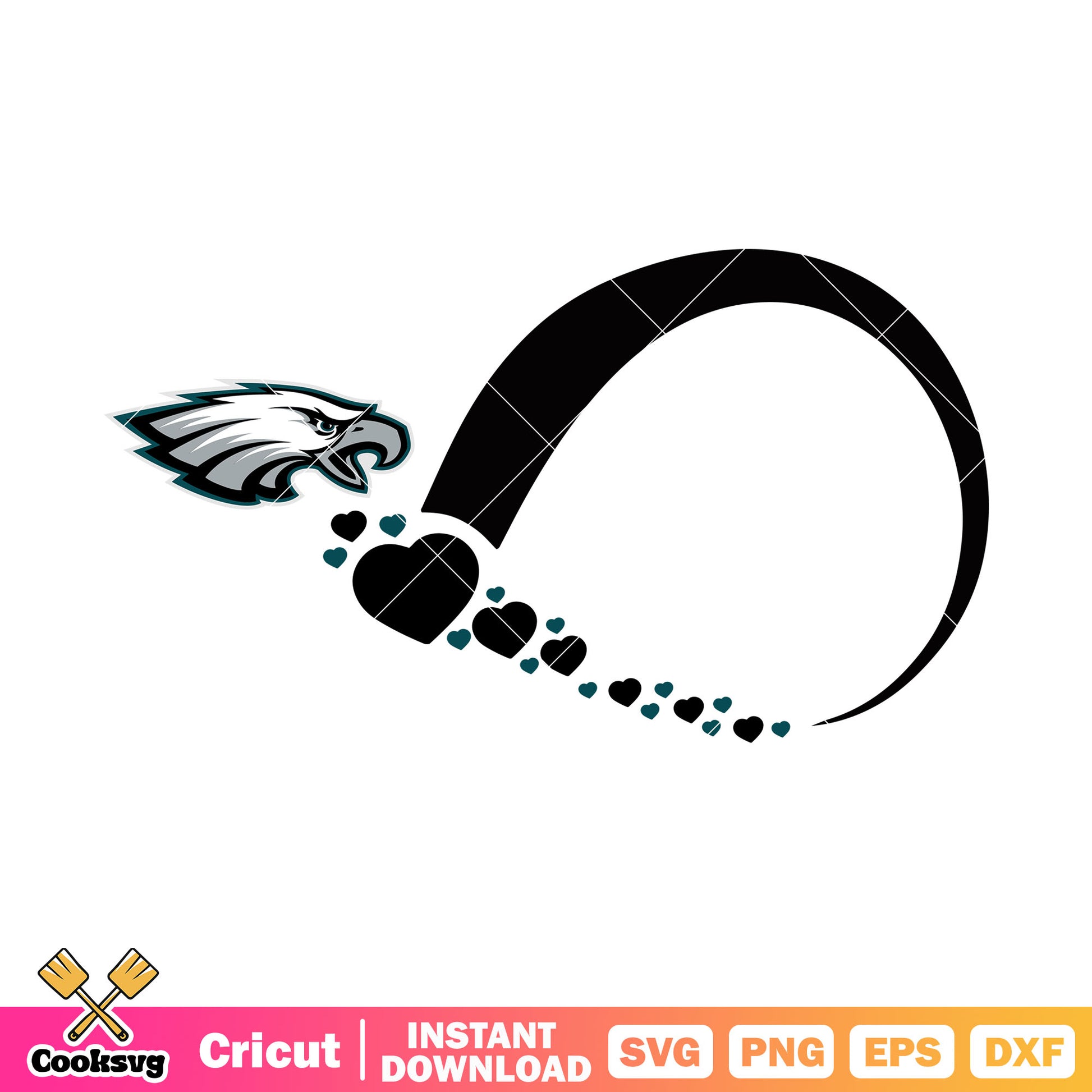 NFl football teams heart svg, philadelphia eagles svg, nfc west svg